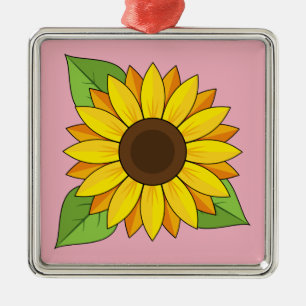 Sunflower Metal Ornament