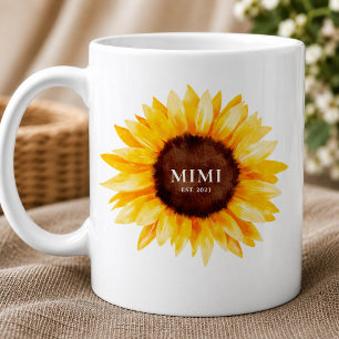 Sunflower Mimi Mug   Grandma Gift