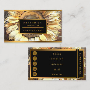 Sunflower Mirror Modern Art Collection Business Card