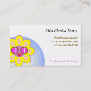 Sunflower, Miss Florica Daisy, Business Card