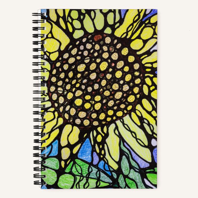 Sunflower Modern Art Notebook (Front)