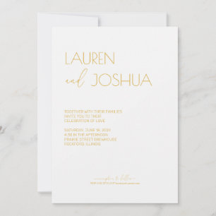 Sunflower • Modern Minimalist Script Wedding Invitation