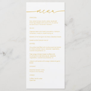 Sunflower • Modern Minimalist Script Wedding Menu