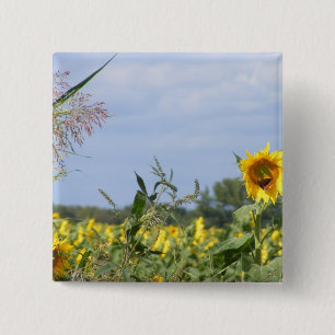 Sunflower Monarch - Customise! 15 Cm Square Badge