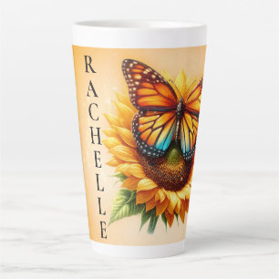 Sunflower Monarch Latte Mug