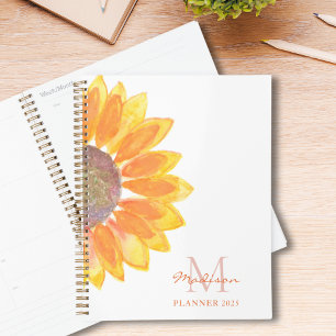Sunflower Monogram 2025 Planner