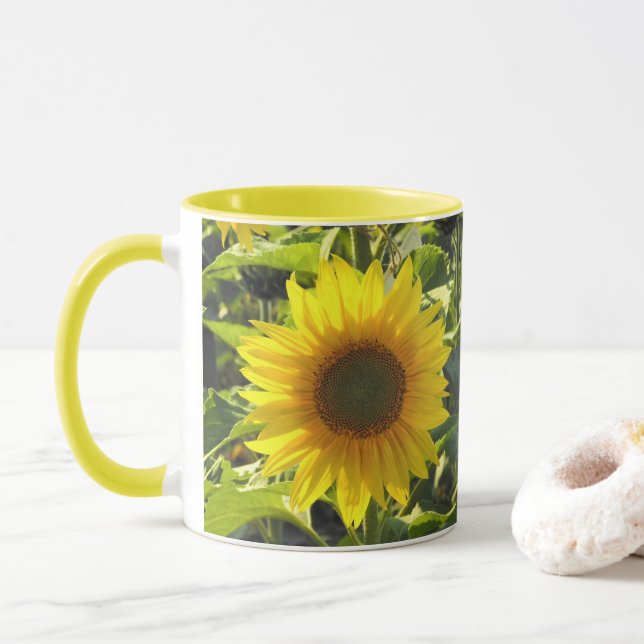 Sunflower Morning Mug (With Donut)