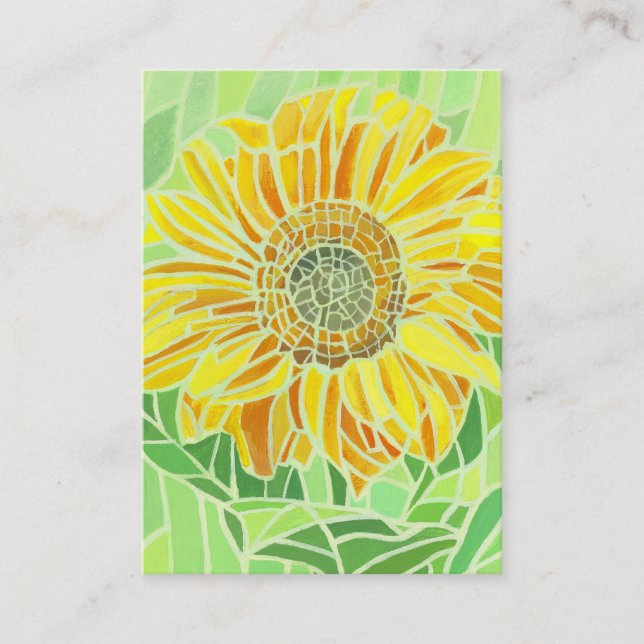 Sunflower Mosaic ACEO Artists Trading Cards (Front)