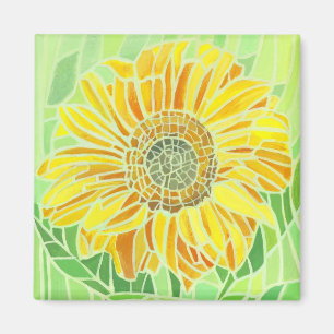 Sunflower Mosaic Magnet