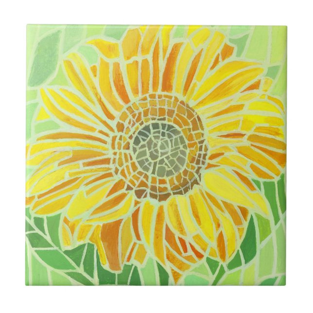 Sunflower Mosaic Tyle Tile (Front)