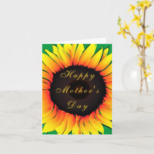 Sunflower Mother's Day Card - Customisable