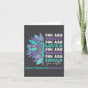 Sunflower Motivational Suprt Suicide Prevention Aw Card