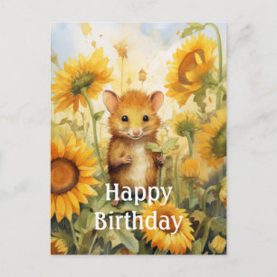 Sunflower mouse Garden 17 of 17 Postcard