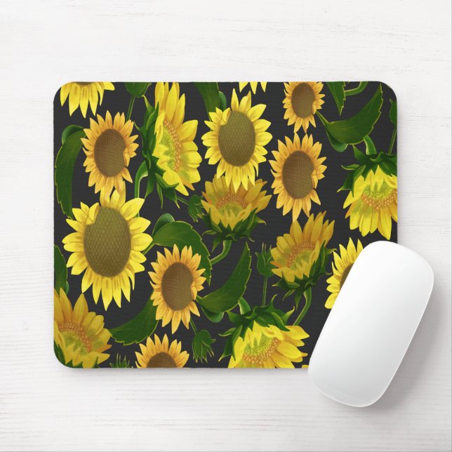 Sunflower Mouse Pad (With Mouse)