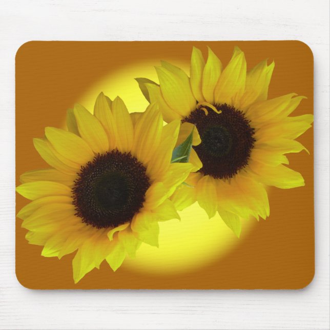 Sunflower Mouse Pad Beautiful Yellow Flower Gifts (Front)