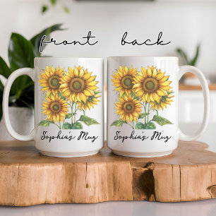 Sunflower Mug for Women, Custom Mothers Day Gift
