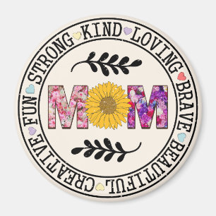 Sunflower Mum Magnet