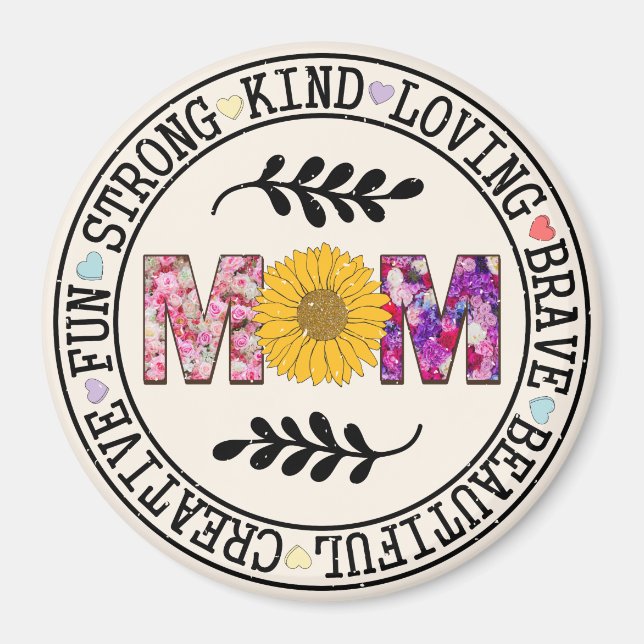 Sunflower Mum Magnet (Front)