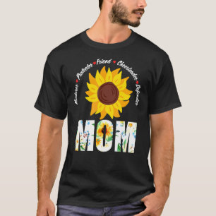 Sunflower Mum Nurturer Protector Friend Cute Mothe T-Shirt