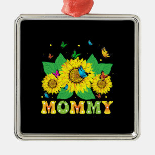 Sunflower Mummy Metal Ornament