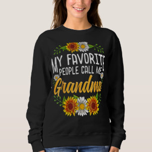Sunflower My Favourite People Call Me Grandma Moth Sweatshirt