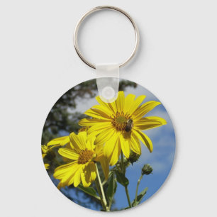 sunflower n bumblebee key ring