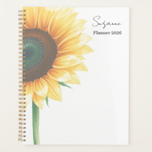 Sunflower Name Personalised 2026 Planner