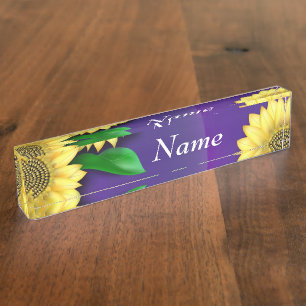 Sunflower Nameplate