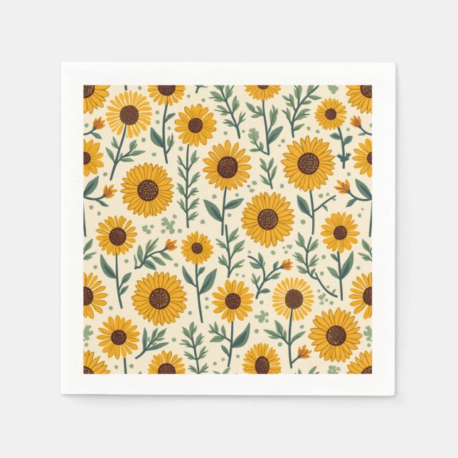 sunflower napkins. napkin (Front)