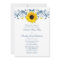 Sunflower Navy Blue Yellow White Floral Wedding
