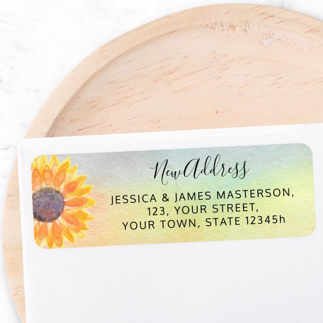 Sunflower New Address Return Address Label (Creator Uploaded)