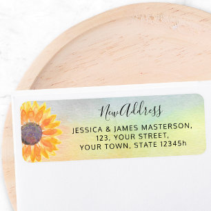 Sunflower New Address Return Address Return Address Label