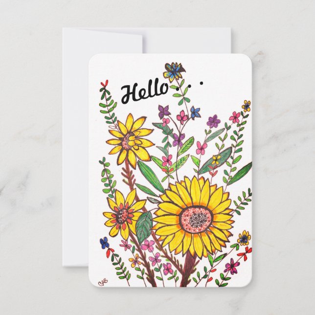 Sunflower Note Card (Front)