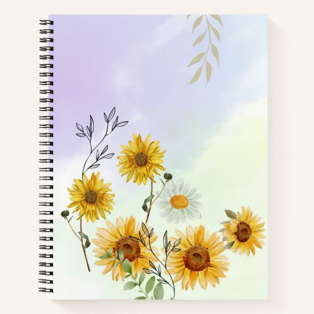 Sunflower Notebook to Keep you Organised (Front)