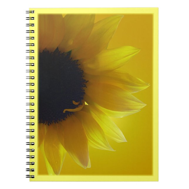 Sunflower Notebook Yellow Flower Journal Notebook (Front)