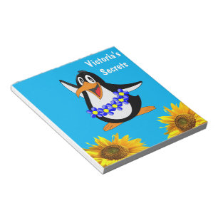 Sunflower Notepads, Penguin Floral Notepad