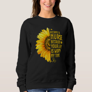 Sunflower Nurse Cute Nursing Mother's Day Women Sweatshirt