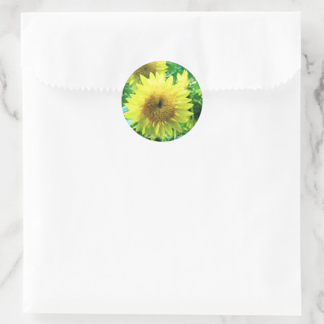 Sunflower of Claude Monet: Round Seal (Bag)