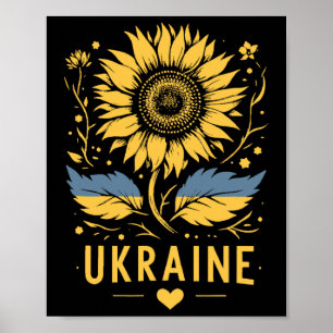 Sunflower Of Ukraine I Stand With Ukraine Peace Fo Poster