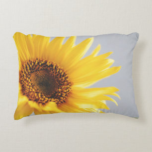Sunflower on Grey Decorative Cushion