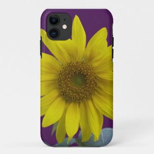 Sunflower on Purple iPhone 11 Case