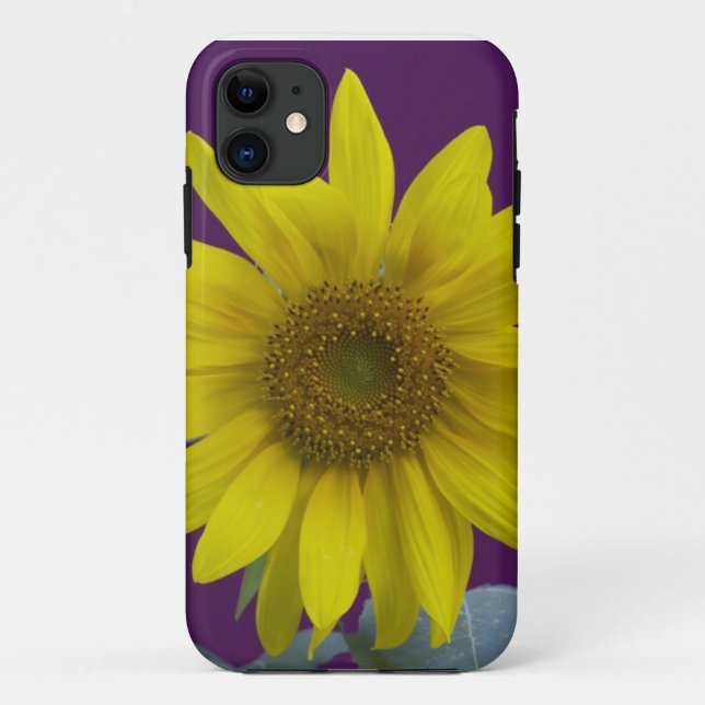 Sunflower on Purple Case-Mate iPhone Case (Back)