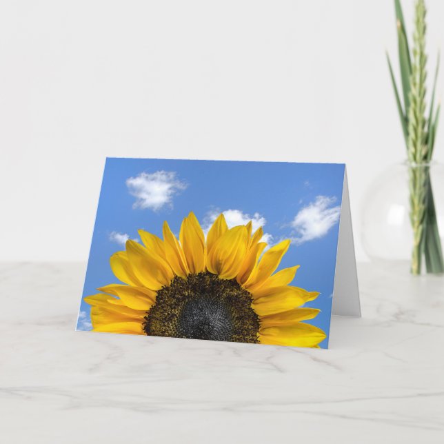 sunflower on summer sky card (Front)