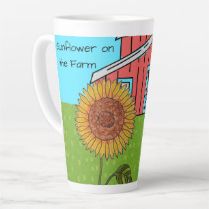 Sunflower on the Farm Latte Mug