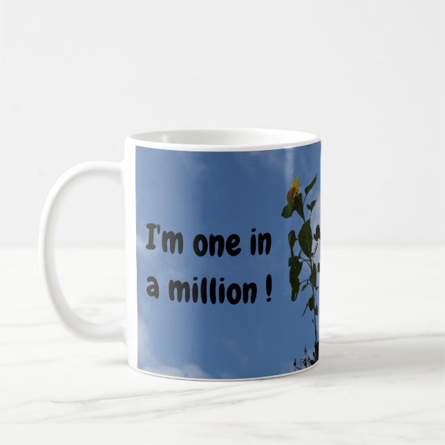 Sunflower on the roof. coffee mug (Left)