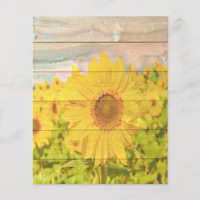 Sunflower on wood (Front)