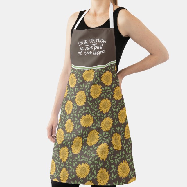 Sunflower Opinion Is Not Part of the Recipe Apron (Insitu)