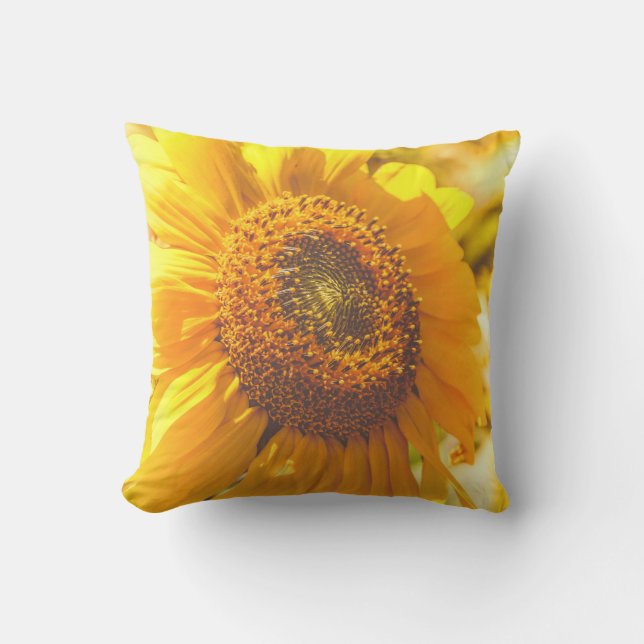 Sunflower Orange Flower Cushion (Front)