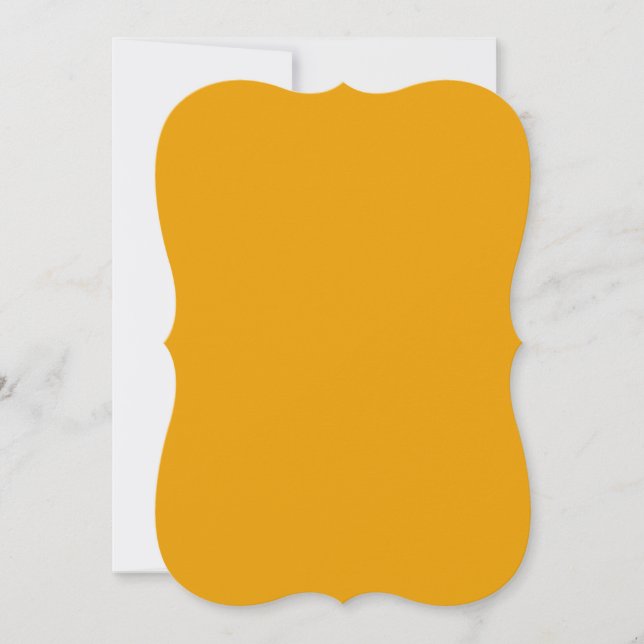 Sunflower Orange Solid Colour Invitation (Front)