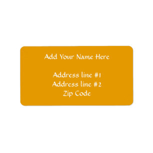 Sunflower Orange Solid Colour Label